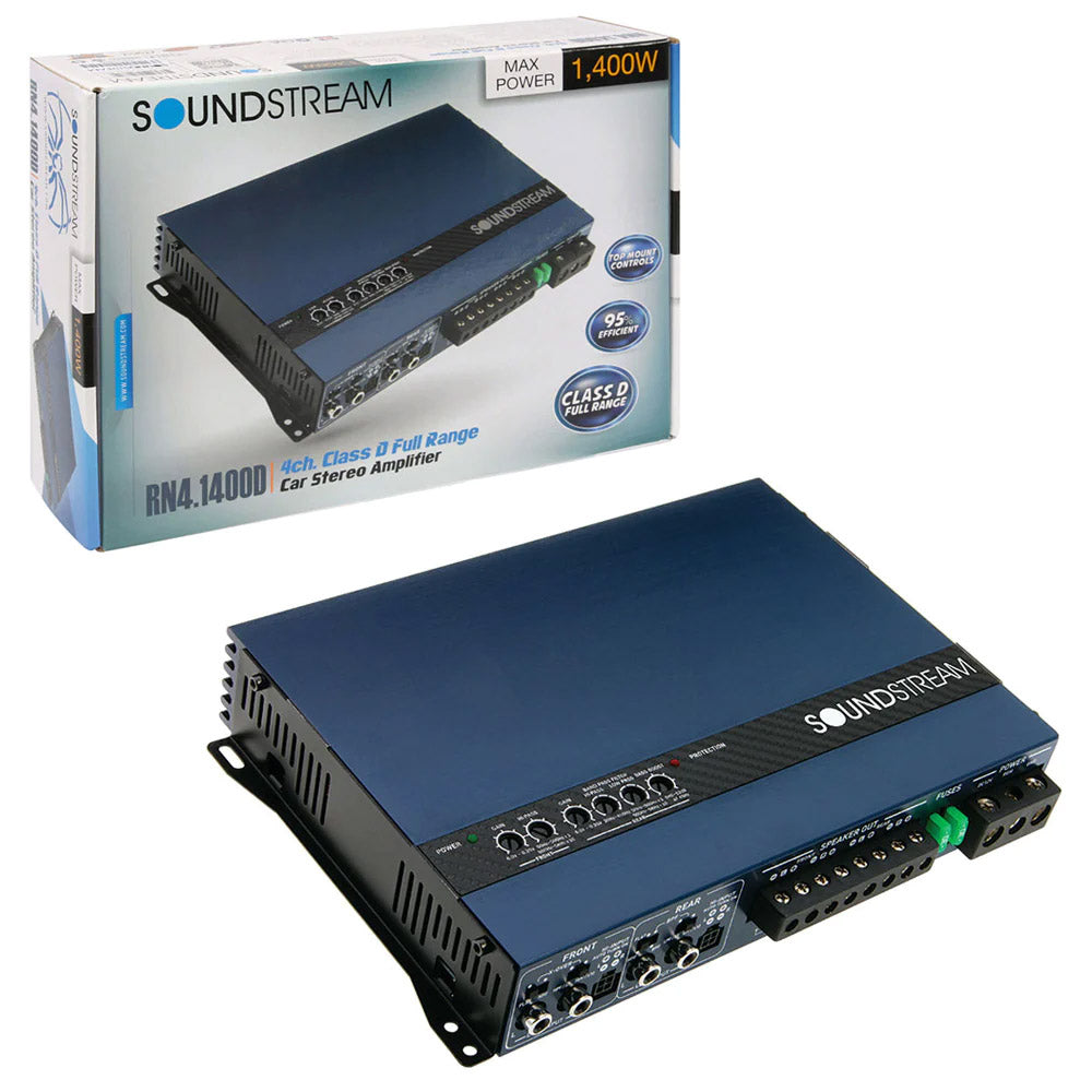Soundstream RN4.1400D Rubicon Nano Series Class D 4-Channel Amplifier