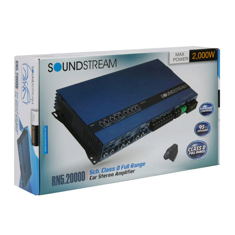 Soundstream RN5.2000D Rubicon Nano 2000W Class D 5-CH Car Amplifier