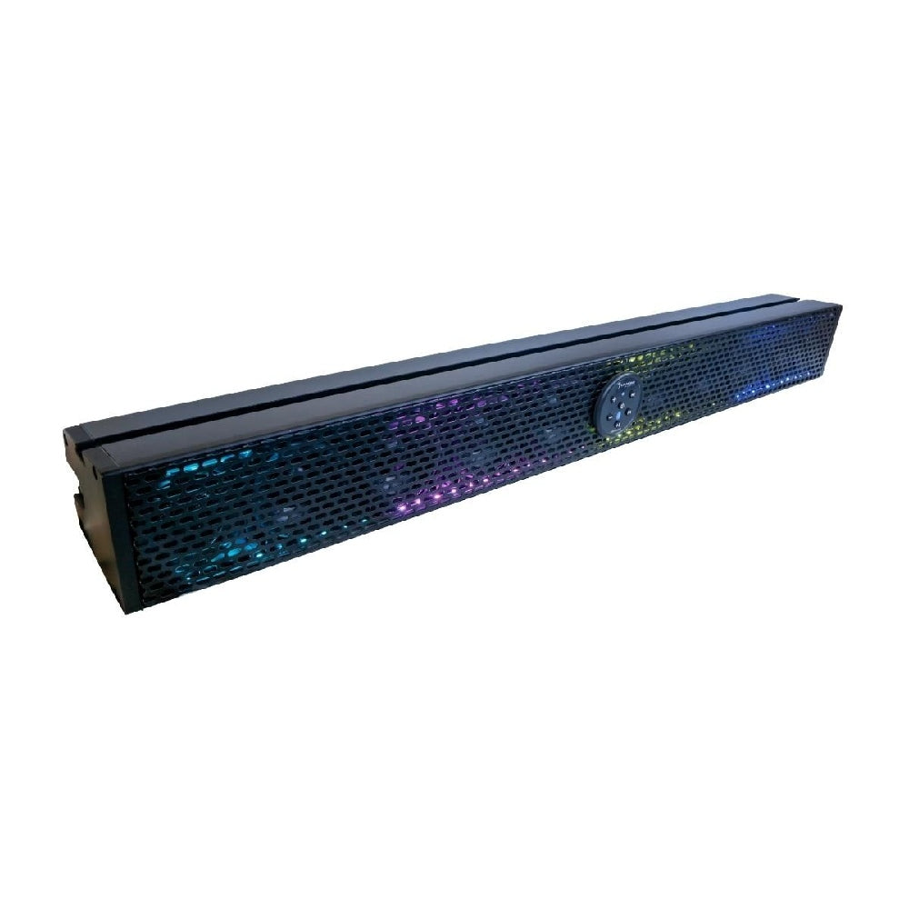 Diamond Audio SB3LED34 34” 10-Speaker Marine Bluetooth Amplified Sound Bar with Radiator and LED Lights