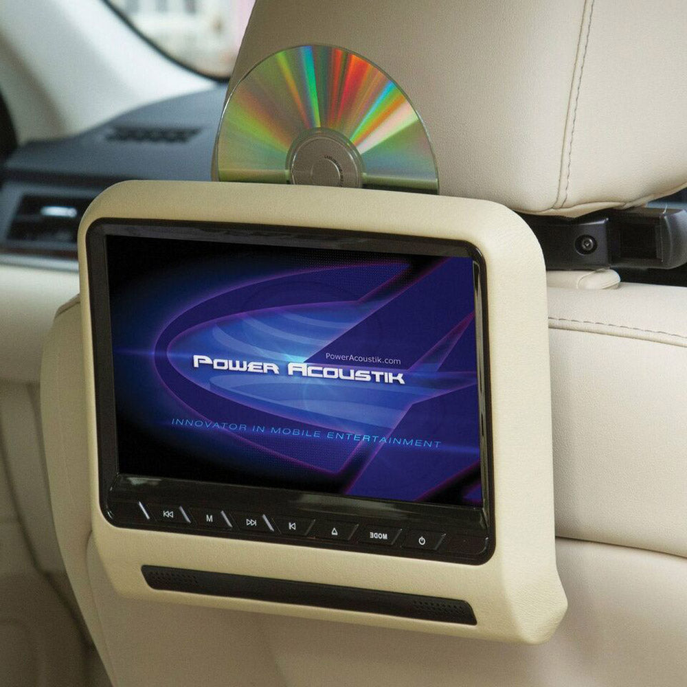 Soundstream SHAD-9H Single 9 Inch LCD Screen Headrest Monitor, Built-In DVD Player, Works With Active Headrest Systems
