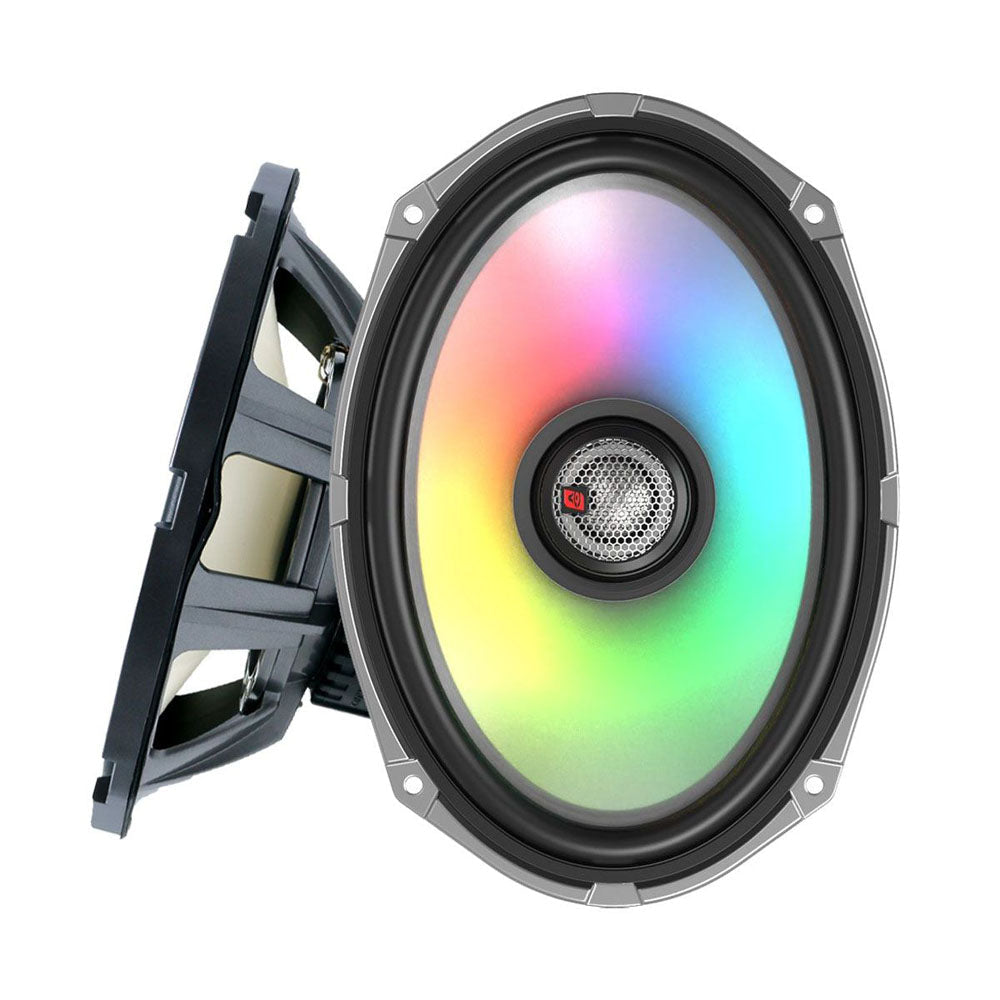 Cerwin Vega SM69F4 600W Peak (300W RMS) 6"X9" SM Series 2-way Marine Coaxial Speakers with RGB LED
