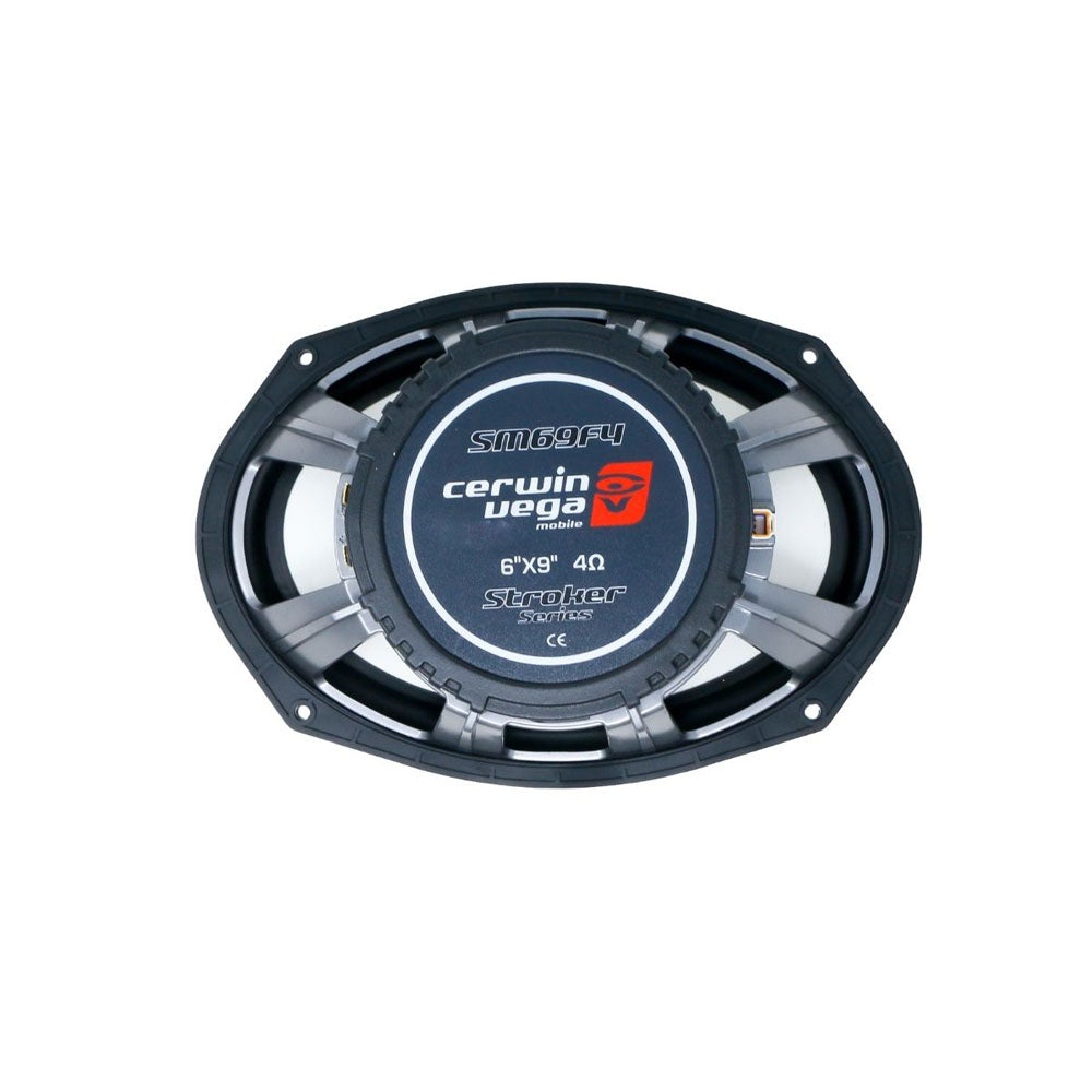 Cerwin Vega SM69F4 600W Peak (300W RMS) 6"X9" SM Series 2-way Marine Coaxial Speakers with RGB LED