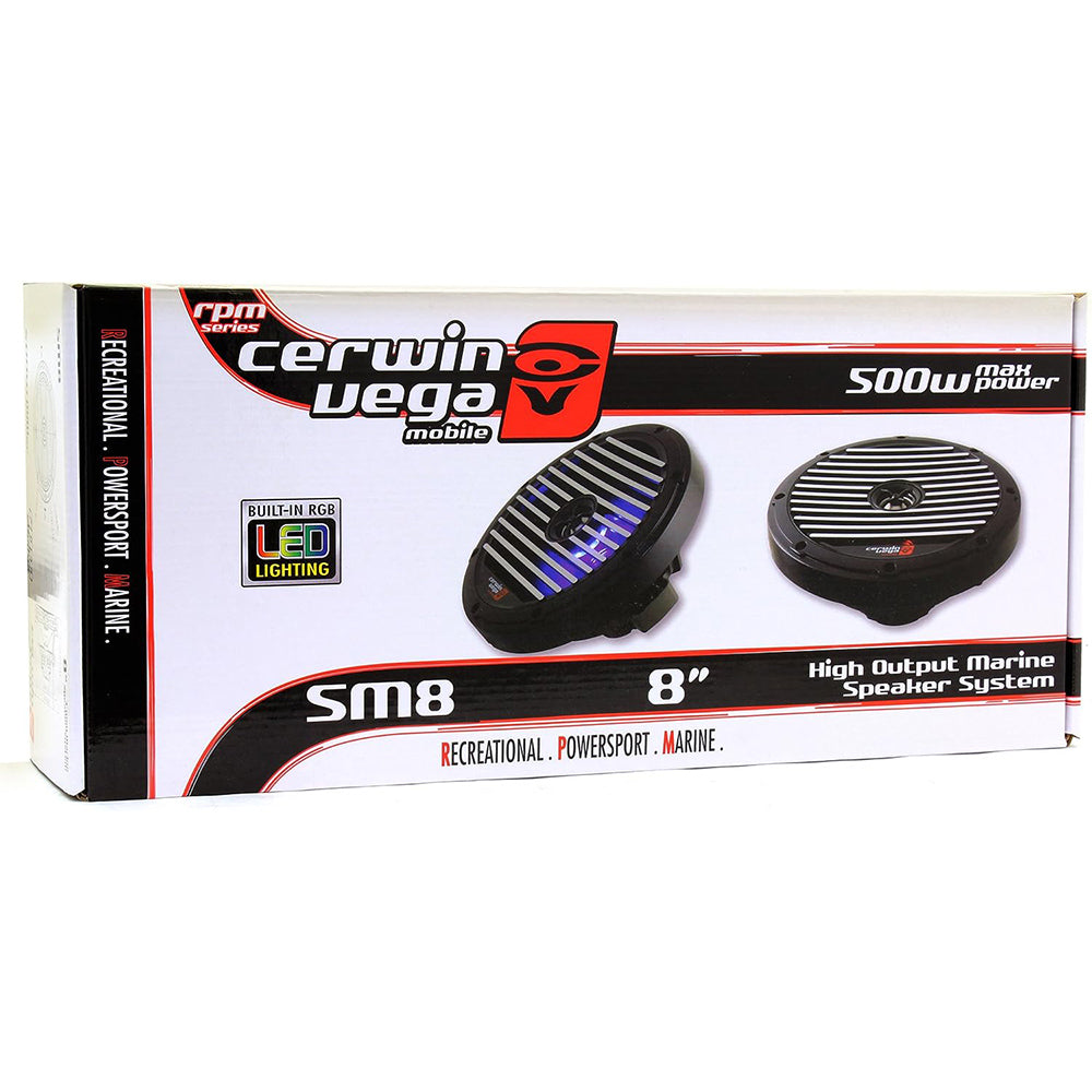 Cerwin Vega SM8 1000W Max (200W RMS) 8" RPM Stroker 2-Way Coaxial Marine and Powersports Speakers