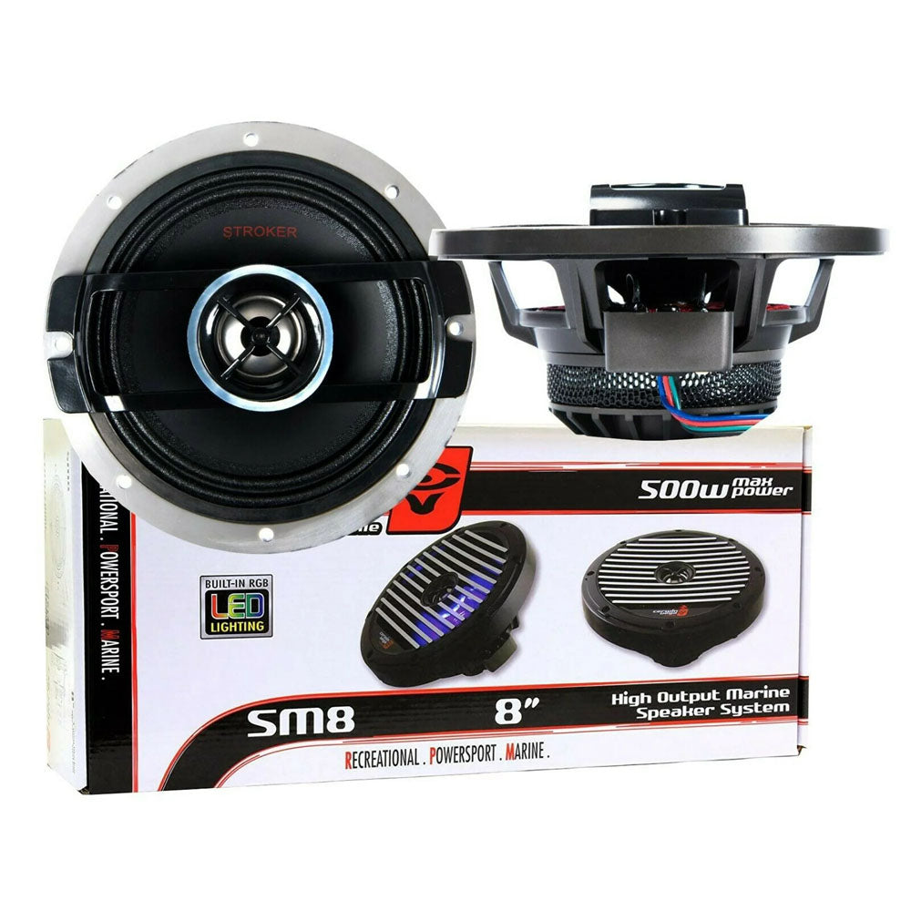 Cerwin Vega SM8 1000W Max (200W RMS) 8" RPM Stroker 2-Way Coaxial Marine and Powersports Speakers