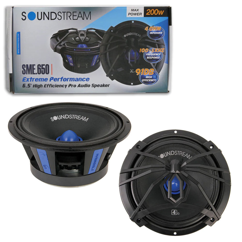 Soundstream SME.650 6.5 Inch Pro Audio Mid-Range Speaker