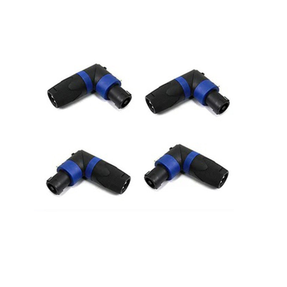 MR DJ SPAM4 4Pcs Speakon Compatible Right Angle PA/DJ Speaker Cable Connector