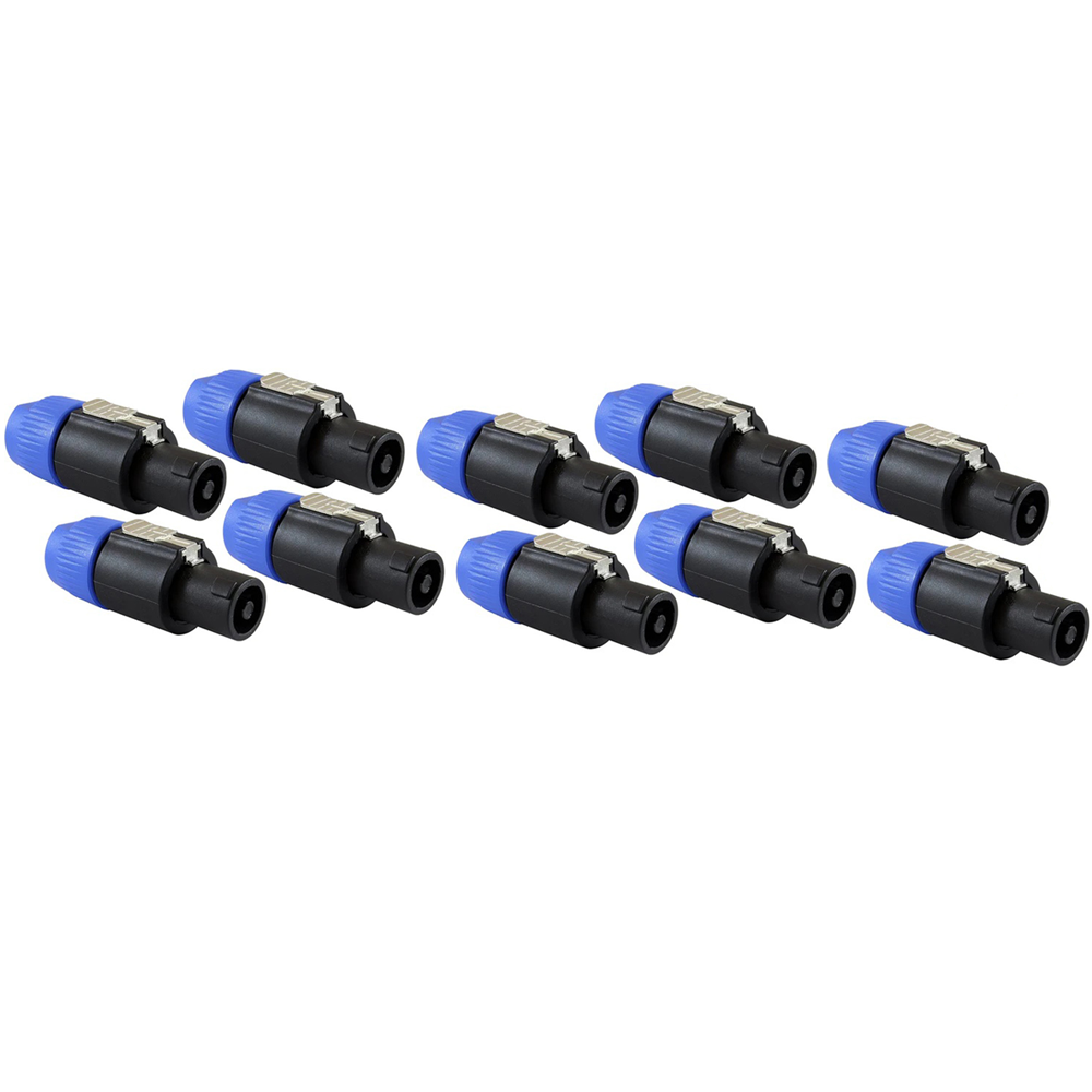 MR DJ SPMH10 10 pcs Speakon Male Head Connector Allows for Speaker Cables