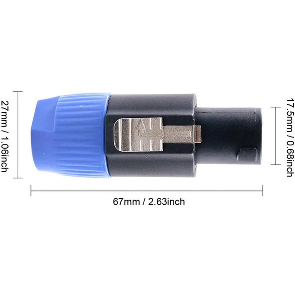 MR DJ SPMH2 2 pcs Speakon Male Head Connector Allows for Speaker Cables