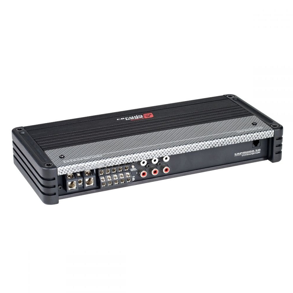 Cerwin Vega SRPM1100.5D 1100W RMS SRPM Series 2 ohm Stable 5-Channel Class-D Marine and Powersports Amplifier with Bass Knob
