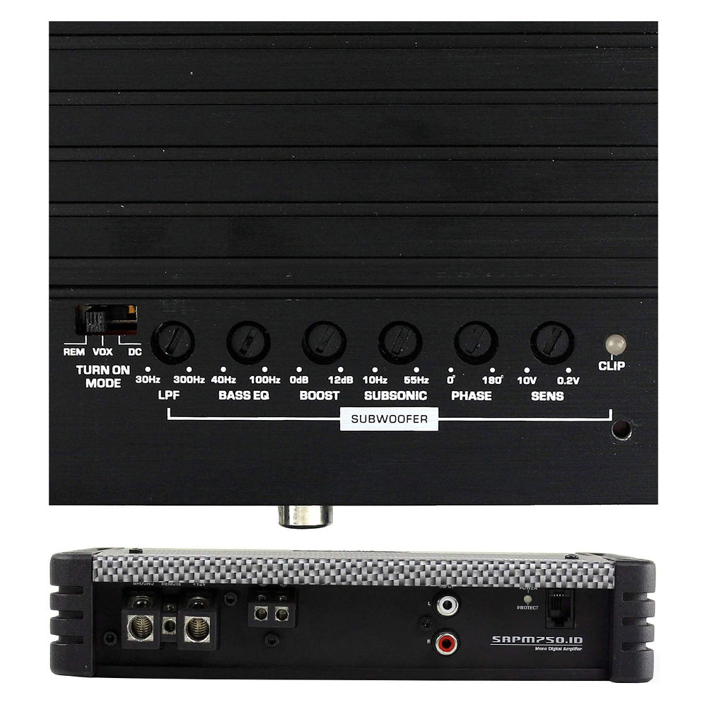 Cerwin Vega SRPM750.1D 750W RMS Class-D Monoblock 2-Ohm Stable Marine Amplifier with Bass Knob Included