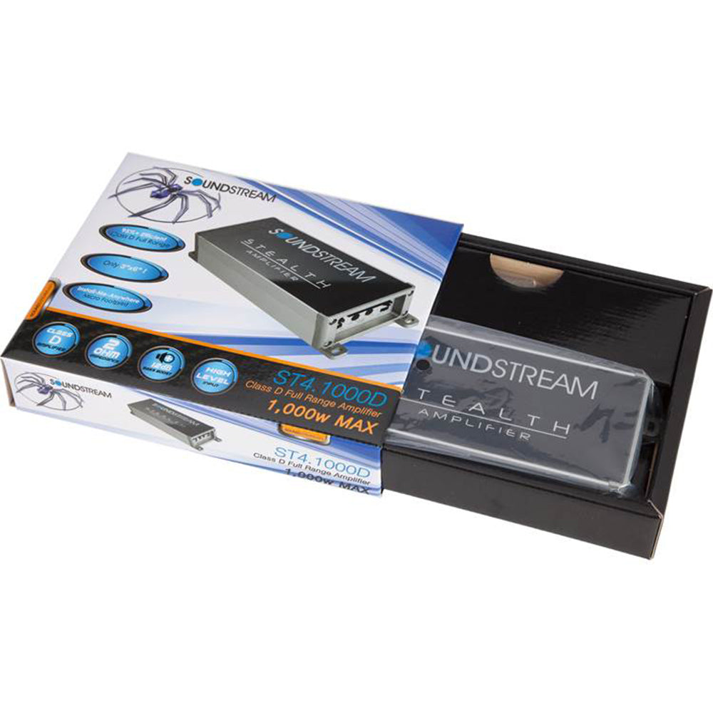 Soundstream ST4.1000D 1000W Class D 4 Channels Car Amplifier