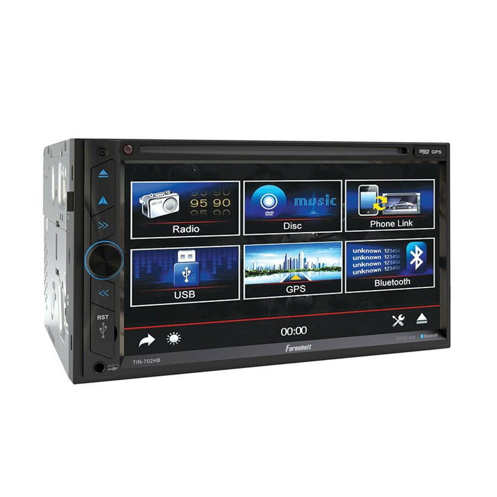 Farenheit TIN-702HB 2 DIN 6.2 Inch LCD GPS Navigation DVD Multimedia Source Unit