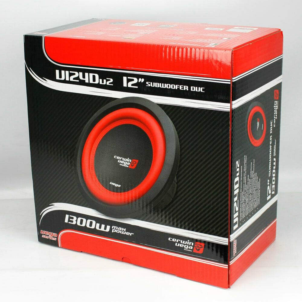 Cerwin Vega V124DV2 12" Vega Series Dual 4 ohm Car Subwoofer