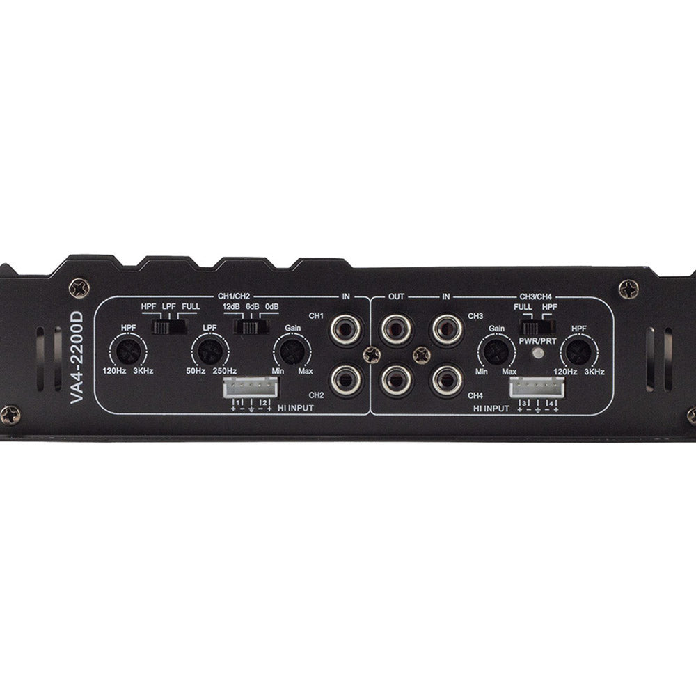 Power Acoustik VA4-2200D 2200W Class A/B 4-Channel Full Range Car Amplifier