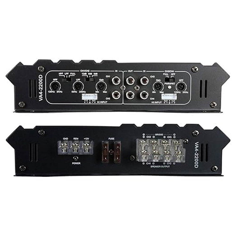 Power Acoustik VA4-2200D 2200W Class A/B 4-Channel Full Range Car Amplifier