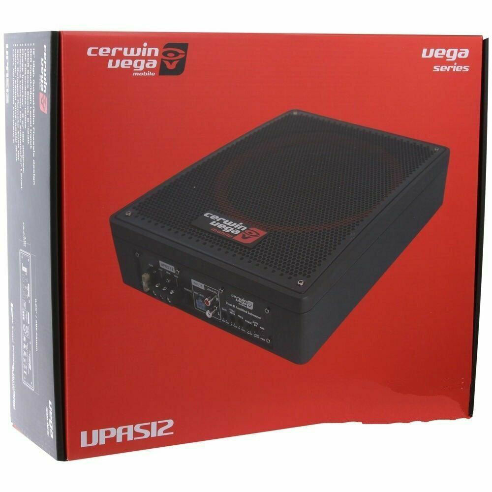 Cerwin Vega VPAS12 600W Max (250W RMS) 12 Inch Under Seat Powered Subwoofer Enclosure
