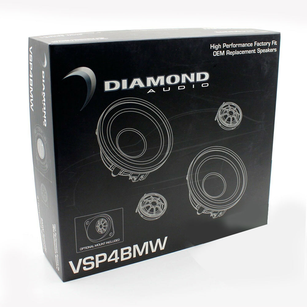 Diamond Audio VSP4BMW BMW 4" 40W RMS Specific 2-Way Component Speaker Set