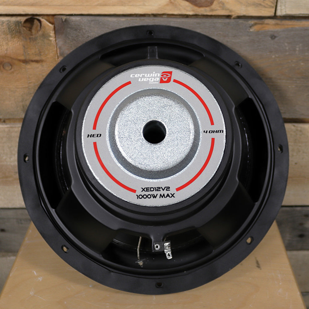 Cerwin Vega XED12V2 1000W Max 125W RMS 12" XED Series Single 4-Ohm Car Subwoofer