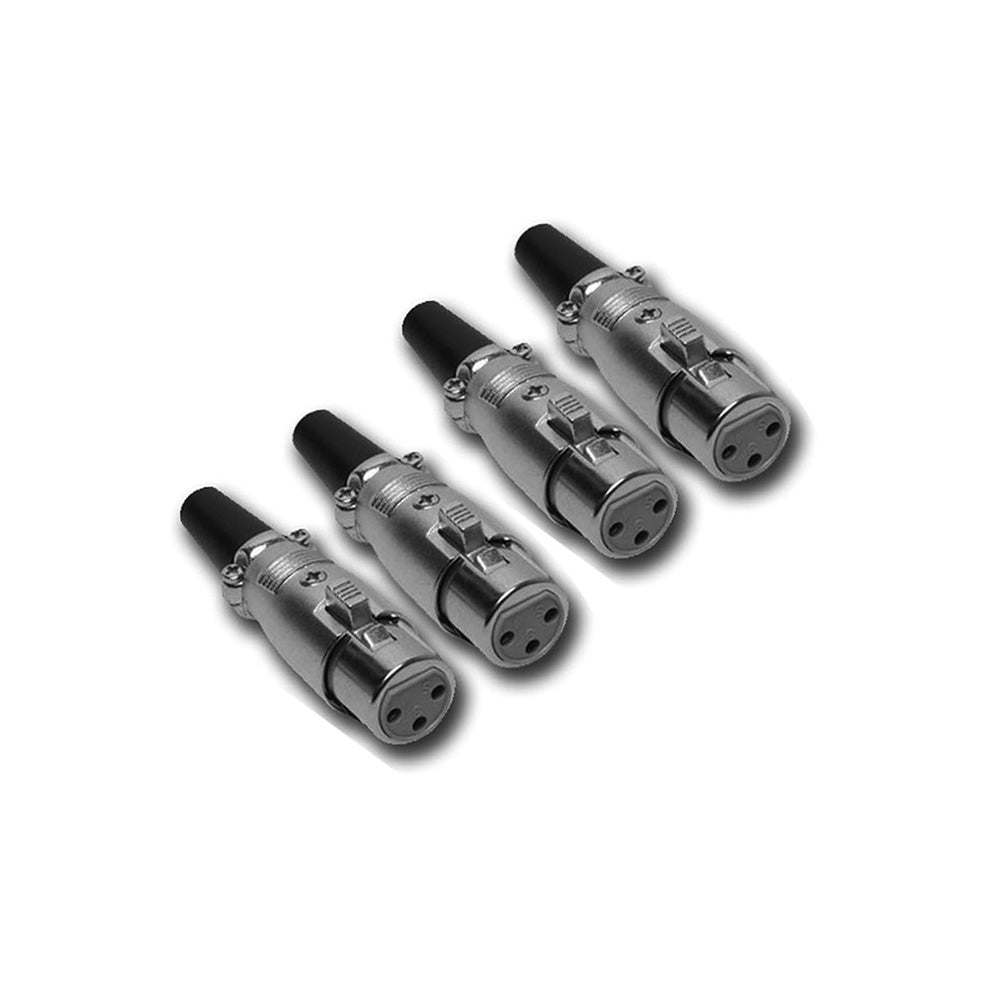 MR DJ XLRFH4 4 Pcs Xlr Female Plug