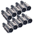 MR DJ XLRMH10 5 Pair XLR Male Head 3 Pin Connector Allows for Speaker Cables
