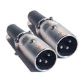 MR DJ XLRMH2 1 Pair XLR Male Head 3 Pin Connector Allows for Speaker Cables