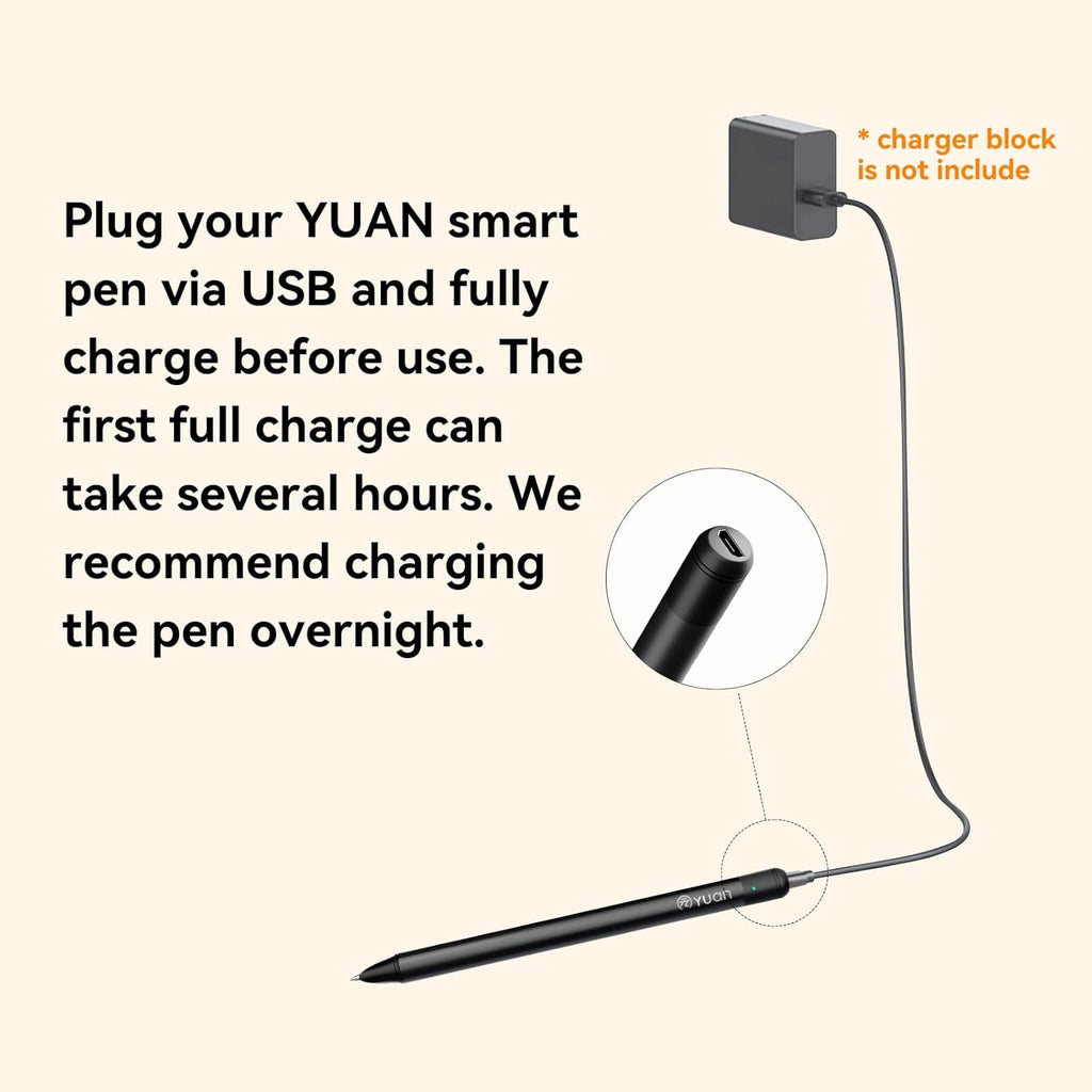 Yuan Digital Notebook with Smart Pen, 94 sheet Real Paper Note-Taking, Real-Time Sync & Digital Storage, Playback & Sharing via APP, iOS/Android Compatible