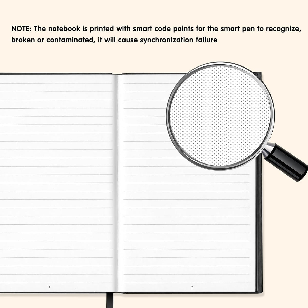 Yuan Digital Notebook with Smart Pen, 94 sheet Real Paper Note-Taking, Real-Time Sync & Digital Storage, Playback & Sharing via APP, iOS/Android Compatible