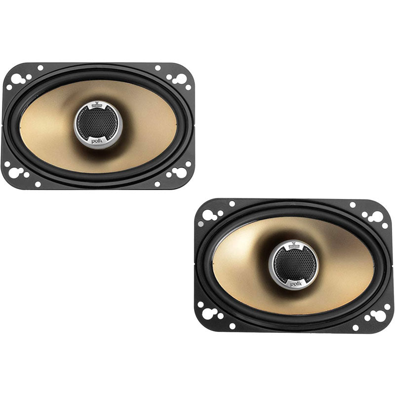 Polk Audio DB461 4-by-6-Inch Coaxial Speakers (Pair, Black)