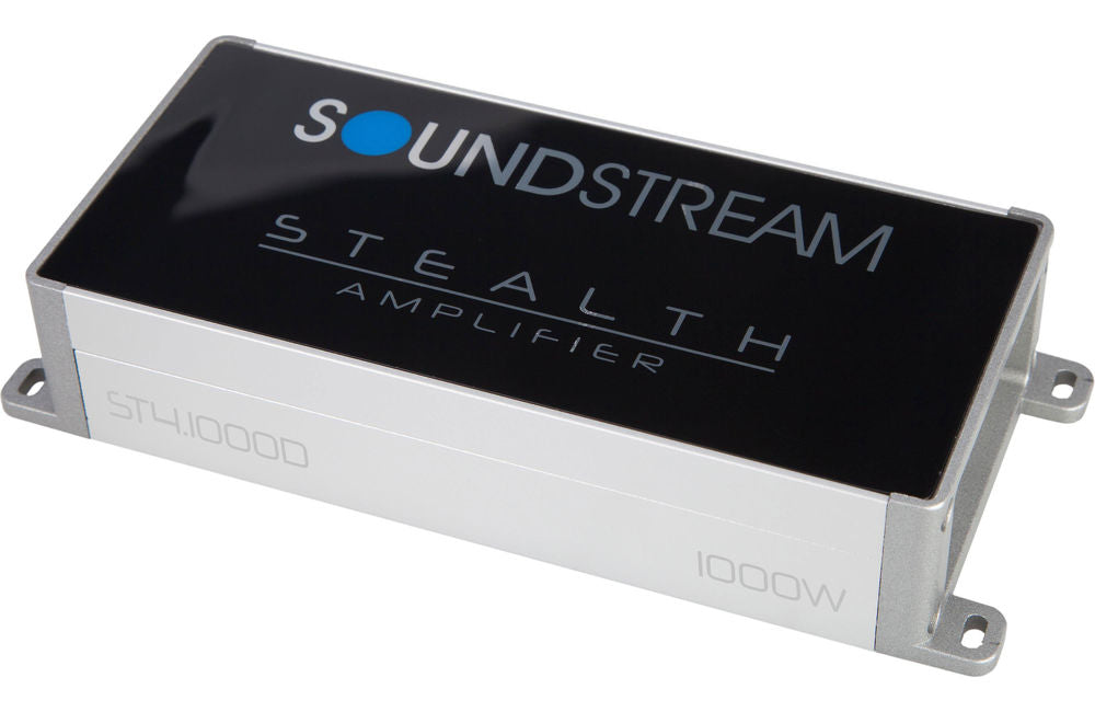 Soundstream ST2.1000D 1000W Max (500W RMS) Stealth Series 2 ohm Stable 2-Channel Class-D Amplifier Remote Gain Knob